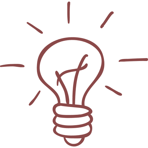 Idea and innovation icon representing research insights and knowledge